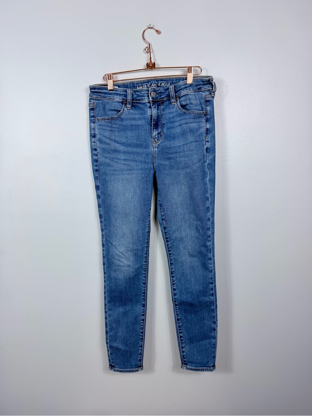 American Eagle next level stretch hi rise jegging blue jeans size 10